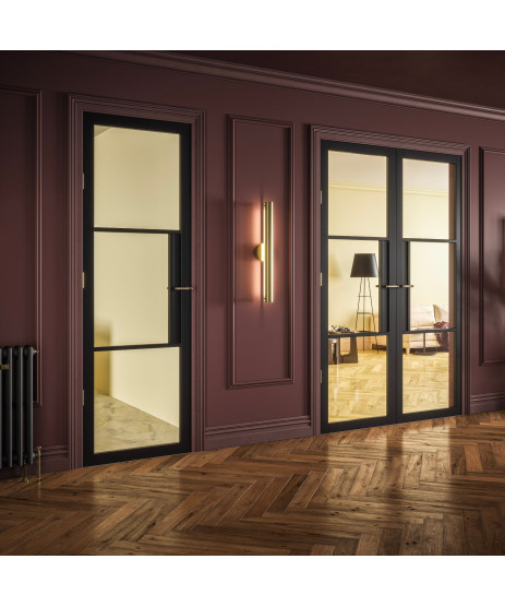  3P Black Clear Glazed Super Tall