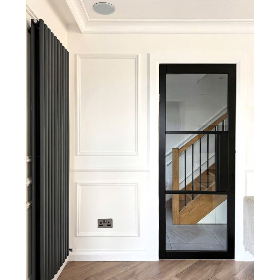  3P Black Glazed Door