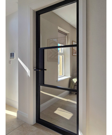  3P Black Clear Glazed Door