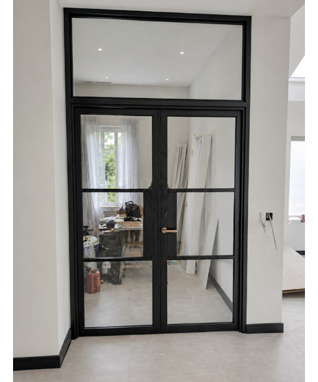  3P Black Clear Glazed Door