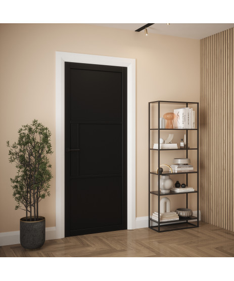  3P Black Solid Door