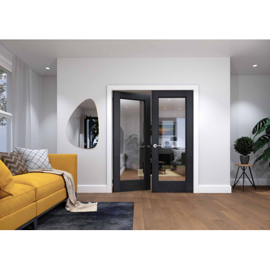 Seadec Beaumont Clear Shaker Black Door