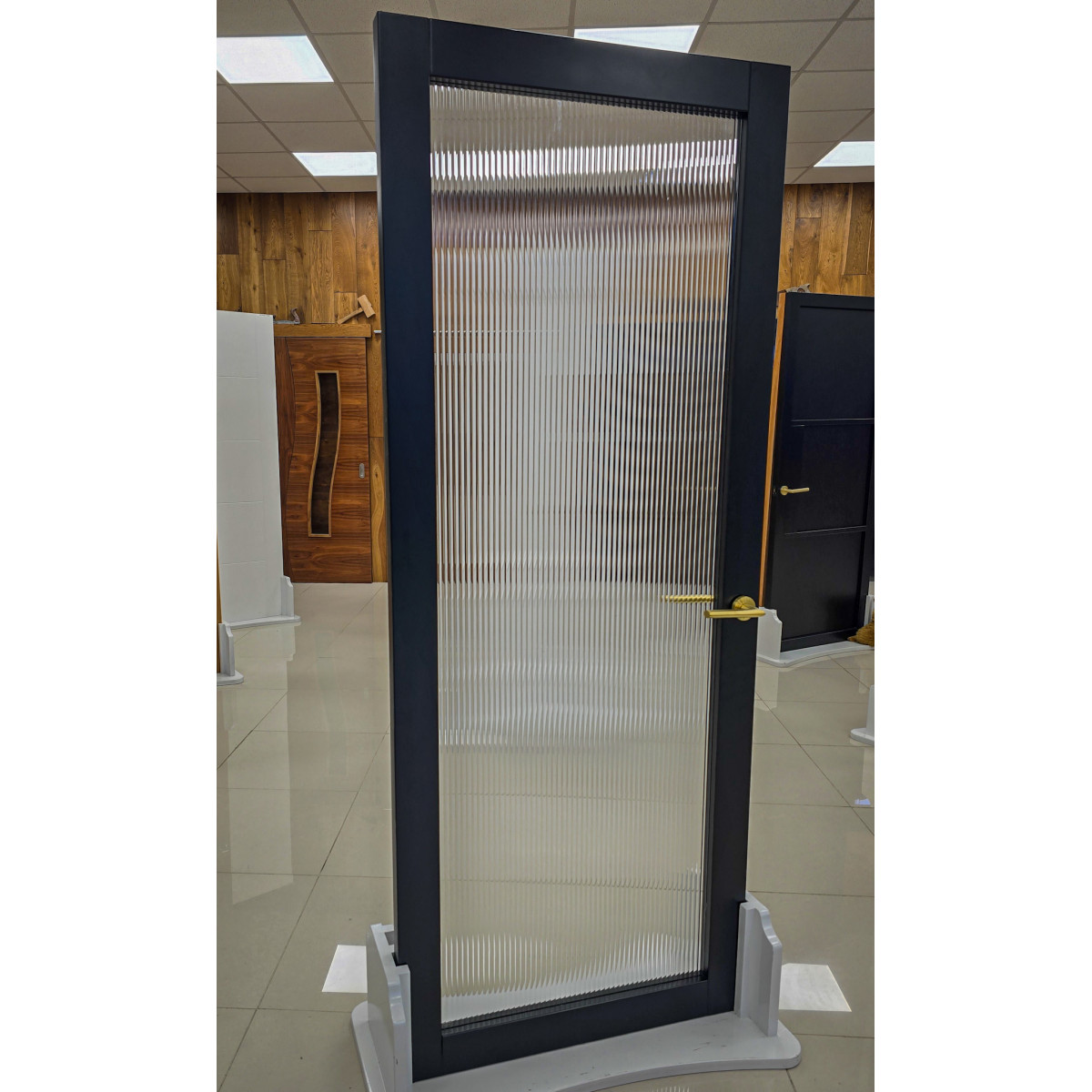 Paris Black Clear Glass Door
