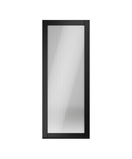  Paris Black Reeded Glass Door