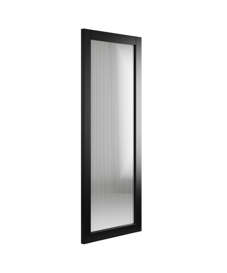  Paris Black Reeded Glass Door
