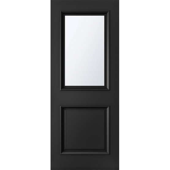 2P Pembroke Opaque Glass Black Door