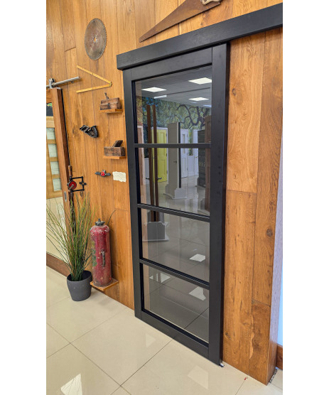 Seadec Ailesbury Black Clear Glass Door