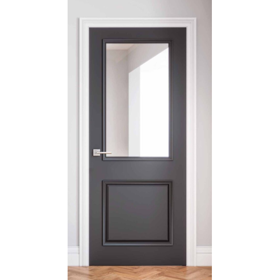 2P Pembroke Clear Glass Black Door