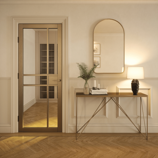  Monaco Bronze Clear Glass Door