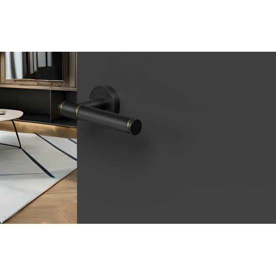 Karcher Studio ER90D1 83 Black & Satin Brass Helix Handle