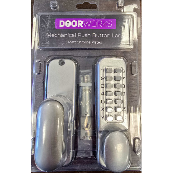 Door Works Mechanical Push Button Lock Door Works Mechanical Push Button Lock