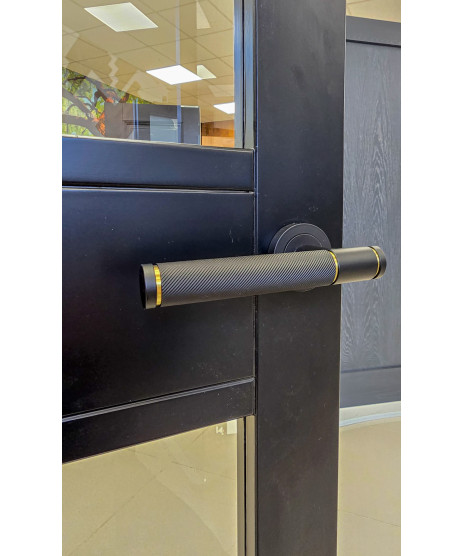 Karcher Studio ER90D1 83 Black & Satin Brass Helix Handle