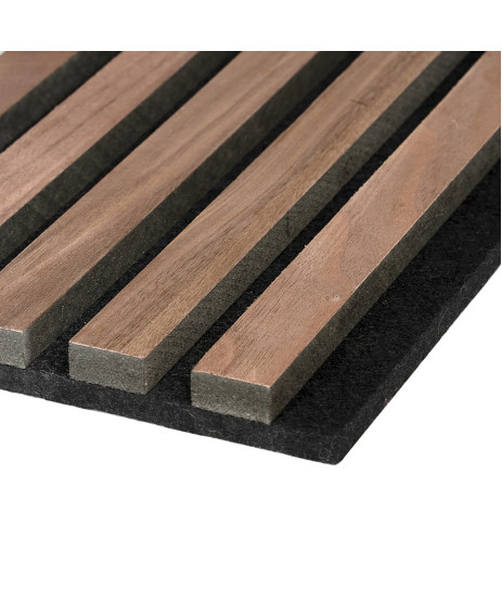 Fibrotech Walnut & Black Square Acoustic Panel