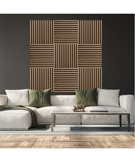 Fibrotech Oak & Black Oak Square Acoustic Panel