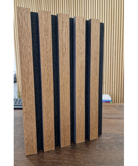 Fibrotech Oiled Oak & Black (Black Felt) Acoustic Panel