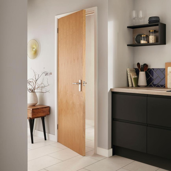  Pre Hung Flush Oak Fire Door set