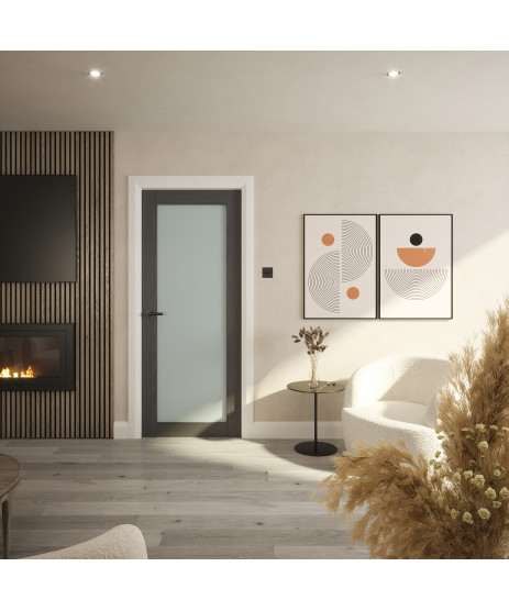 Anthracite Grey Frosted Glass Shaker Door