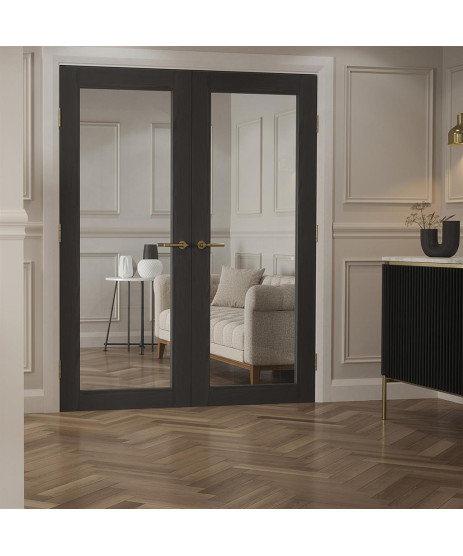 Anthracite Grey Clear Glass Shaker Door