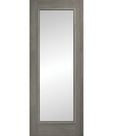  Doras Daiken Grey 1 Lite Clear Glass Door