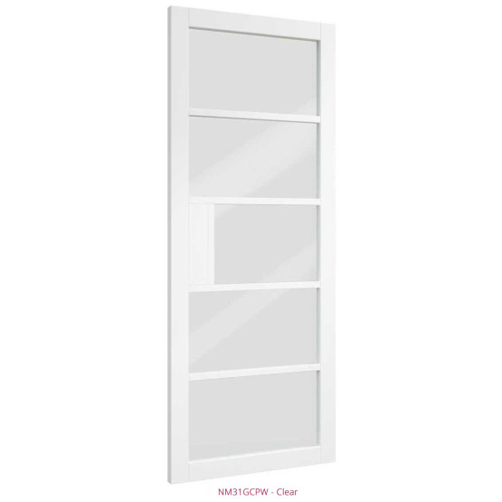 Deanta NM31G White Clear Glass Door