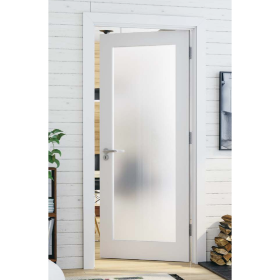  Deanta NM6G Primed Shaker Door Frosted Glass