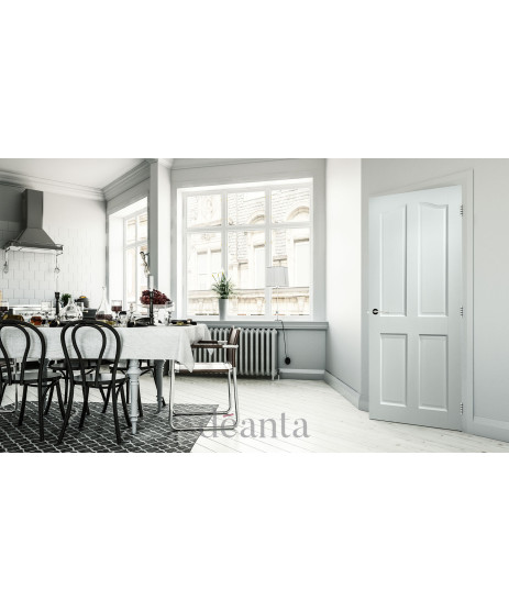 Deanta VR2G Primed White Door (Unglazed)