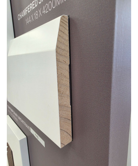 Optima Chamfered Skirting Solid Wood Core 144mm Optima Chamfered Skirting Solid Wood Core 144mm