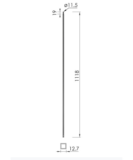 Matrix Plain Square Spindle 1118mm