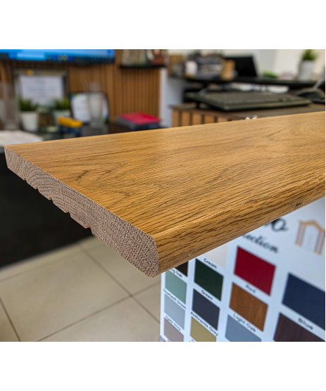 19 x 219mm Pre-Varnished Solid White Oak Window Board (2x2.4m)