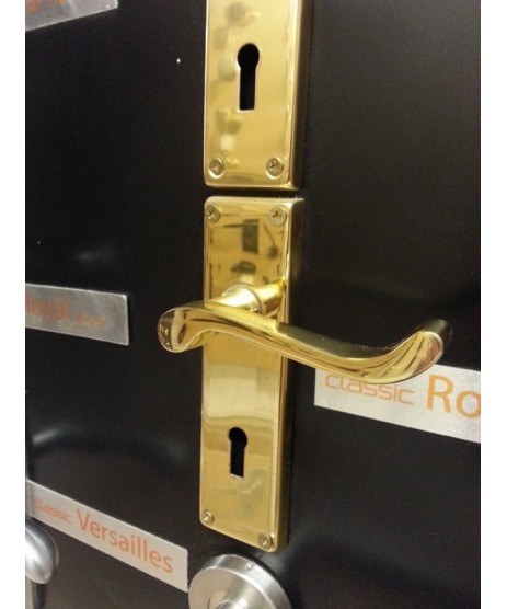 Classic Royal Polished Brass Door Handle