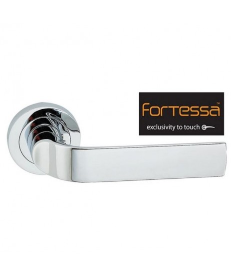  Fortessa Ourve Polished Chrome Lever On Rose Door Handle