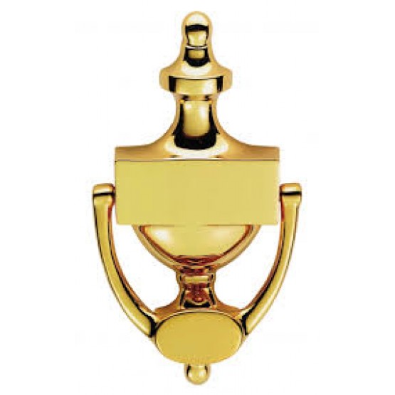 Carlisle Brass M38S - polished brass urn door knocker 150mm