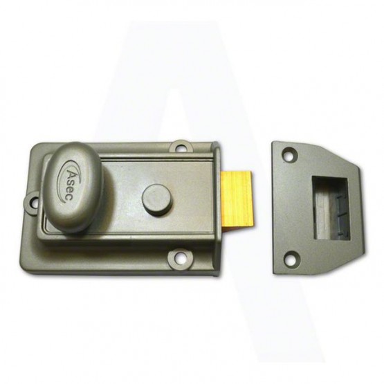 ASEC Traditional Non-Deadlocking Nightlatch, AS1209 60mm GRN with PB Cylinder Boxed 