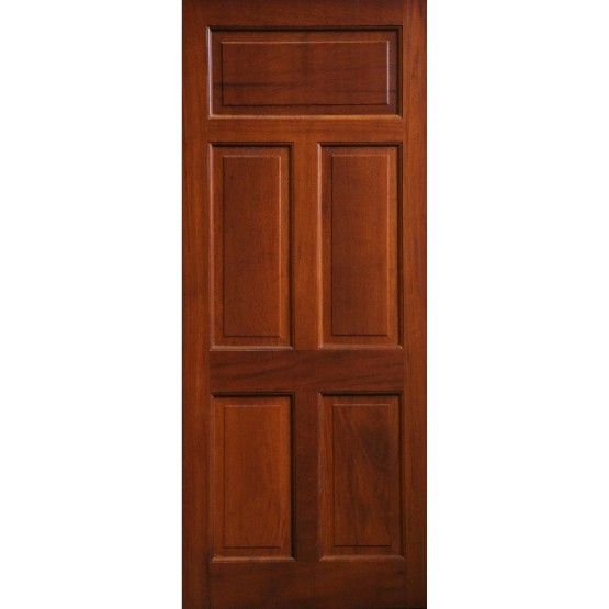 External Door Mahogany Timber 5 Panel Door (002)