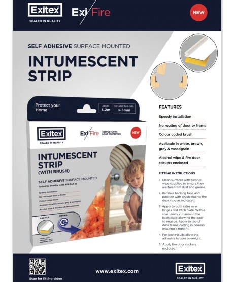 Intumescent Self Adhesive Strip (with brush)