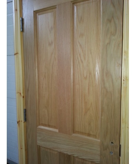  Pre Hung 4 Panel Oak Door with Primed white frame set