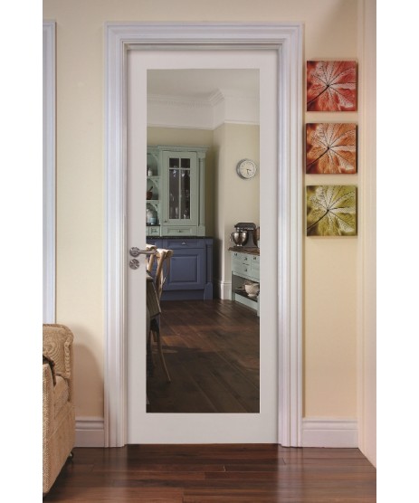 Cheshire Primed Shaker Door Clear Glass