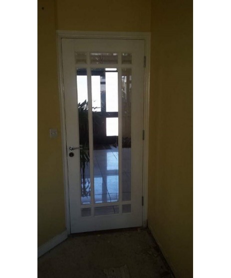Deanta NM5G Glazed primed white door