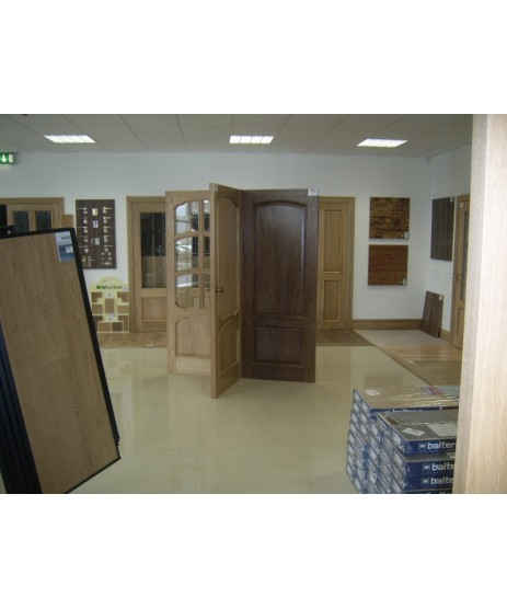 External Door Mahogany Timber Solid Door Glazed (007) (Erne)