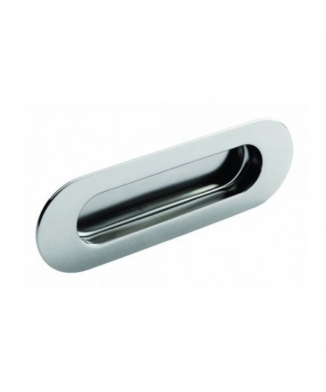  Oval Recess Handles 120MM x 40MM Satin Stainless
