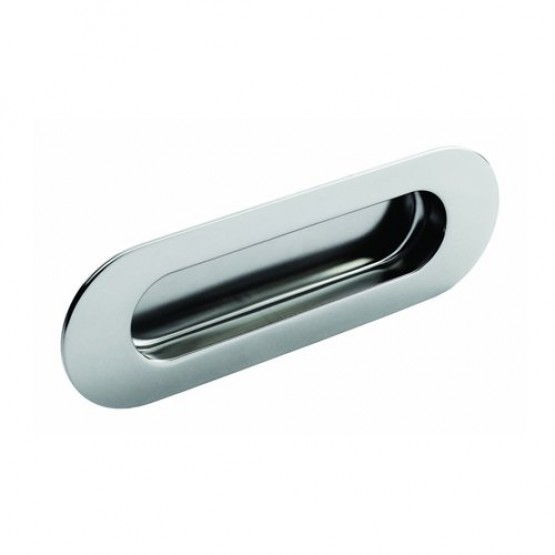  Oval Recess Handles 120MM x 40MM Satin Stainless