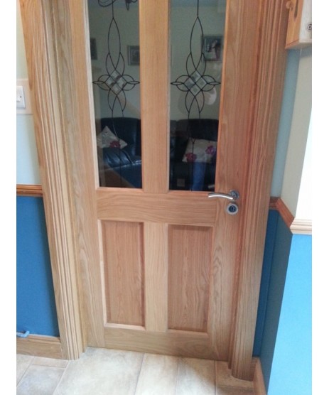 Deanta NM4G Oak 4 Panel Door (unglazed)