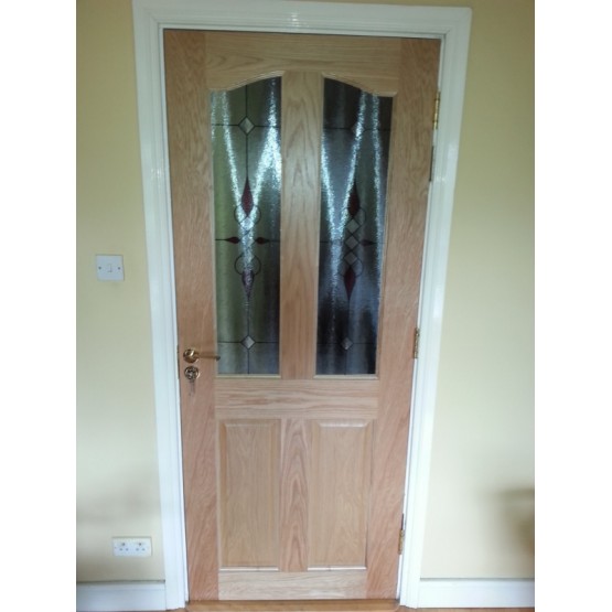 Longford 2 panel Oak Door (unglazed)