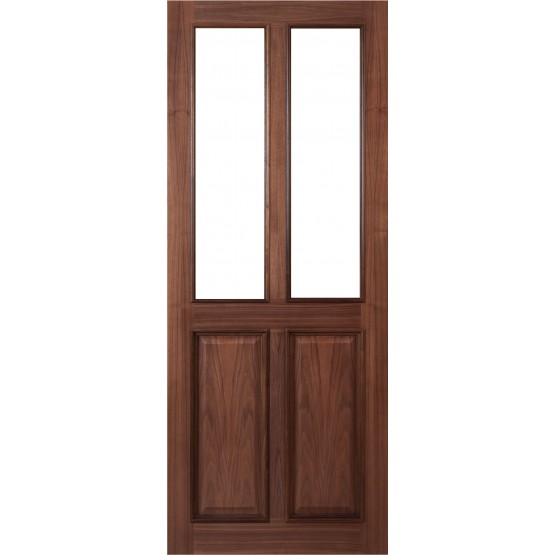 Deanta VR4G Walnut 4 Panel Door unglazed