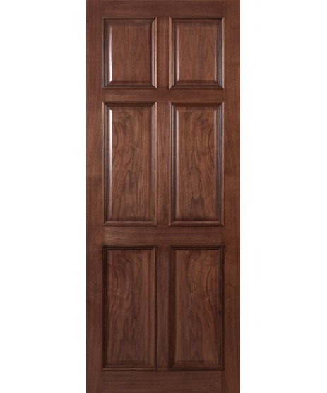 Deanta VR8 Walnut Door, 6 Panel